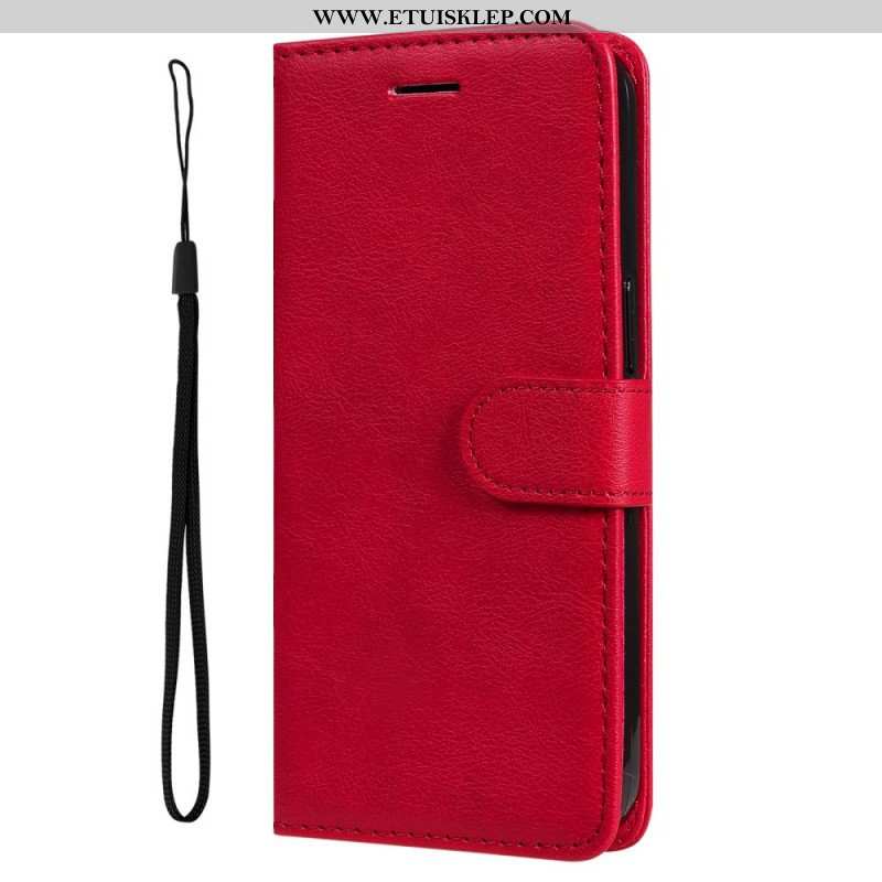 Etui Folio do Samsung Galaxy A13 5G / A04s z Łańcuch Solid Color Series Strappy